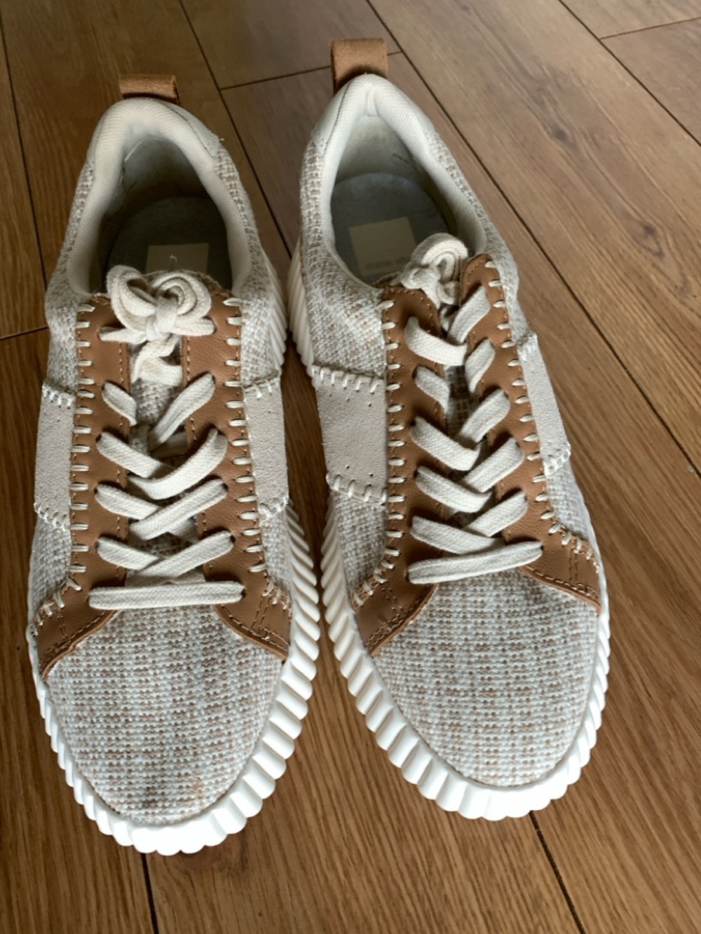 Dolce Vita Brown Multi Knit Platform Sneakers Brand New Size 10 - Picture 2 of 8